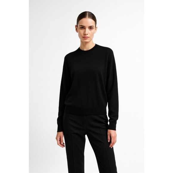 UNIQLO 100% Cashmere Sweater Black Women’s M Soft Luxury Knit Pullover Classic - Picture 10 of 12